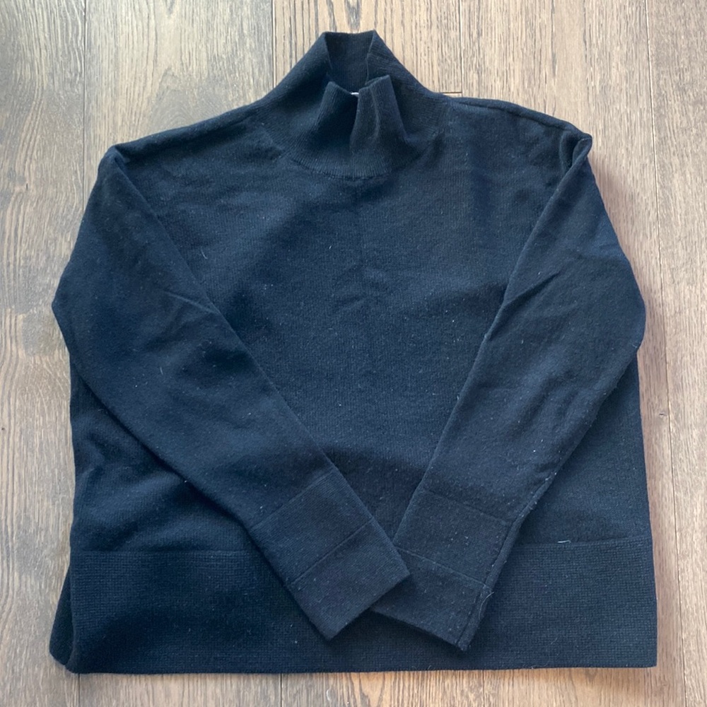Everlane cashmere crop mock neck